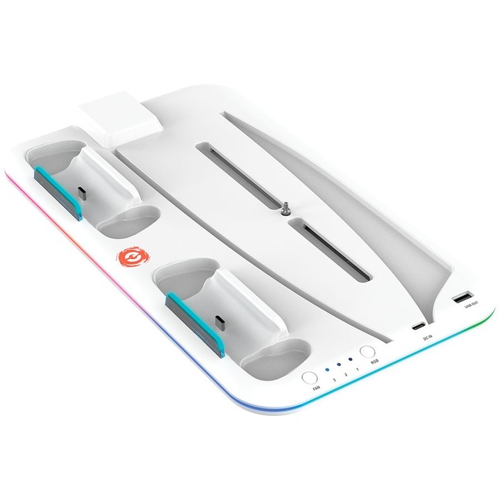 Canyon CS-5 többfunkciós hűtőállvány Playstation 5-höz, fehér, RGB
