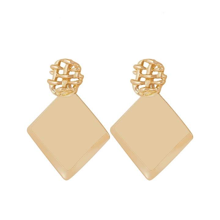 Cercei Geometrici 5941B, Sic Moda, Auriu