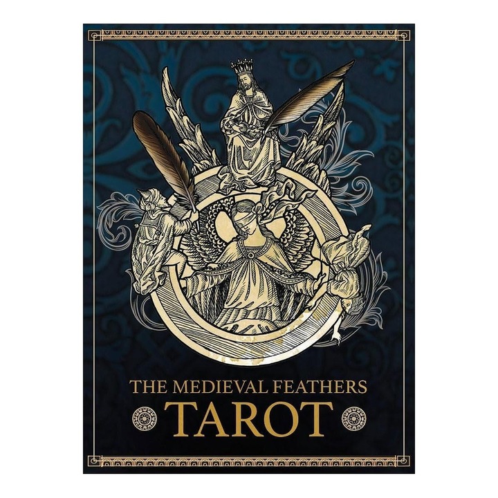 Set de carti de tarot Medieval Feathers, Blue Angel, 80 carti, cu ghid