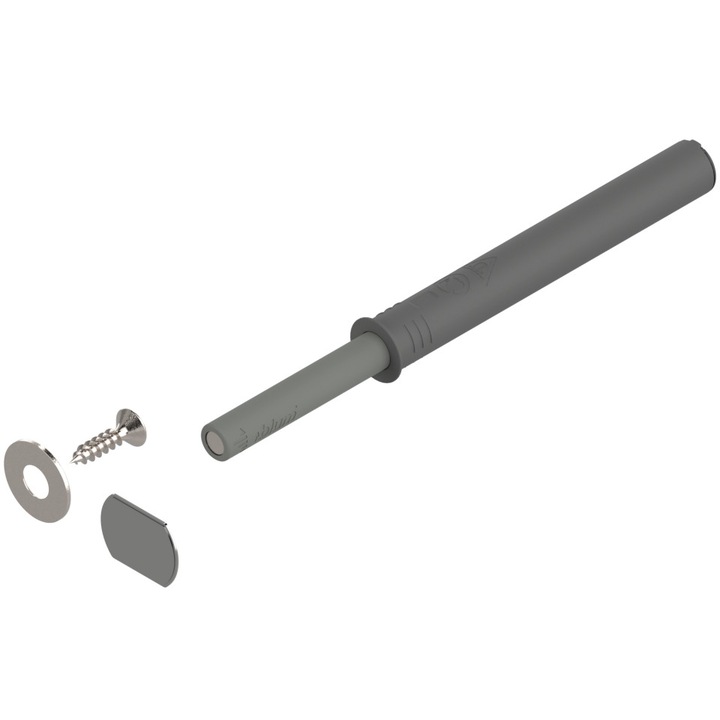 Piesa TIP-ON pt usi, lung, cu magnet, gri platina, 956A1004 TIP-ON V1 R736