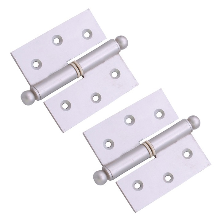 Alumínium zsanér, jobb, ajtóhoz, szatén, 70 x 70 mm, 2 db / szett