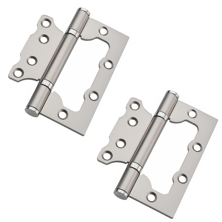 Beépített ajtópánt, szatén, H 100 mm, 2 db / szett
