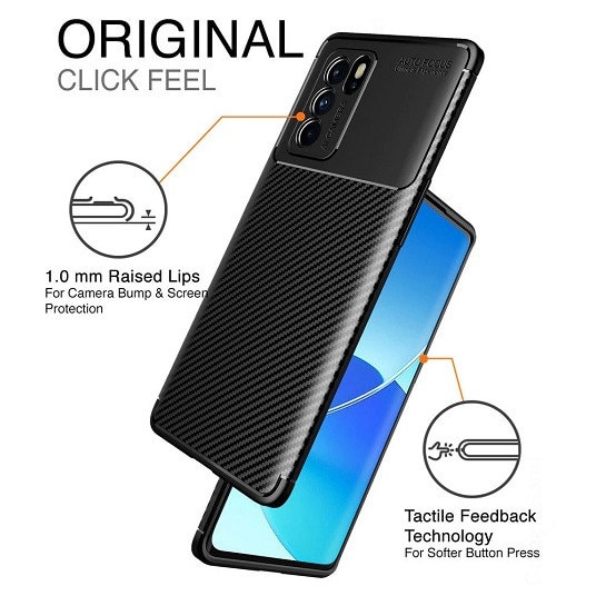 Husa Soft Carbon Fiber compatibila cu Oppo Reno 6 5G