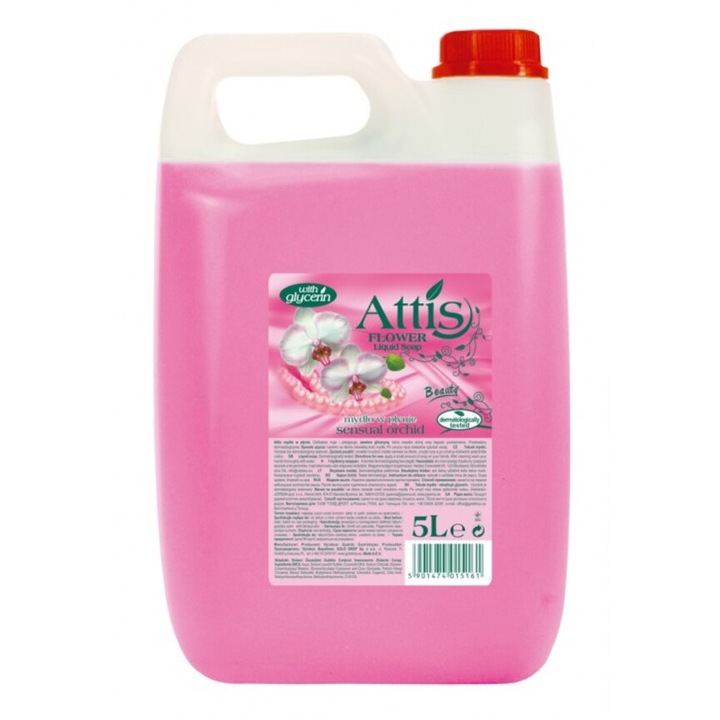 Sapun lichid cremos Attis, orhidee, 5 l, testat dermatologic