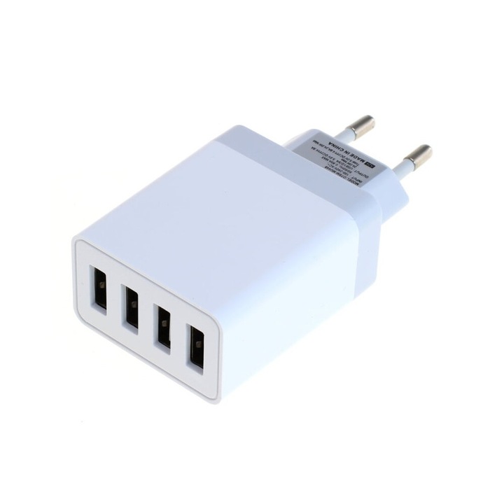 Adaptor de incarcare OTB USB - adaptor multiplu cu 4 porturi 4,8A cu Auto-ID - alb