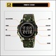 Ceas Digital pentru Copii 9+, Rezistent la Apa, Multifunctional, Afisaj LED, Curea Confortabila, Cronometru, Alarma si Culori Vibrante, AZ PRODUCTS®, Camo Verde