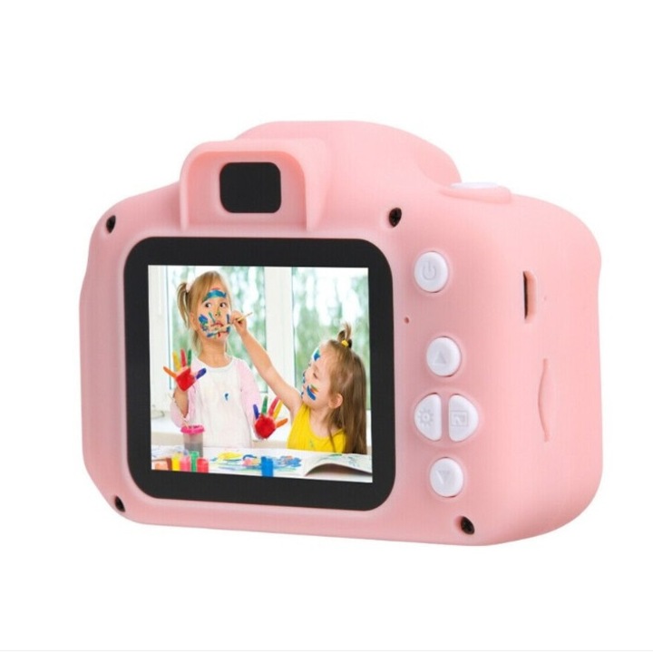 Aparat foto mini copii Full HD AIX, 2.0 inch, AVI, jpg, Micro SD, Digital camera Record LCD, memorie interna 128M, rezistent la apa, roz, UA
