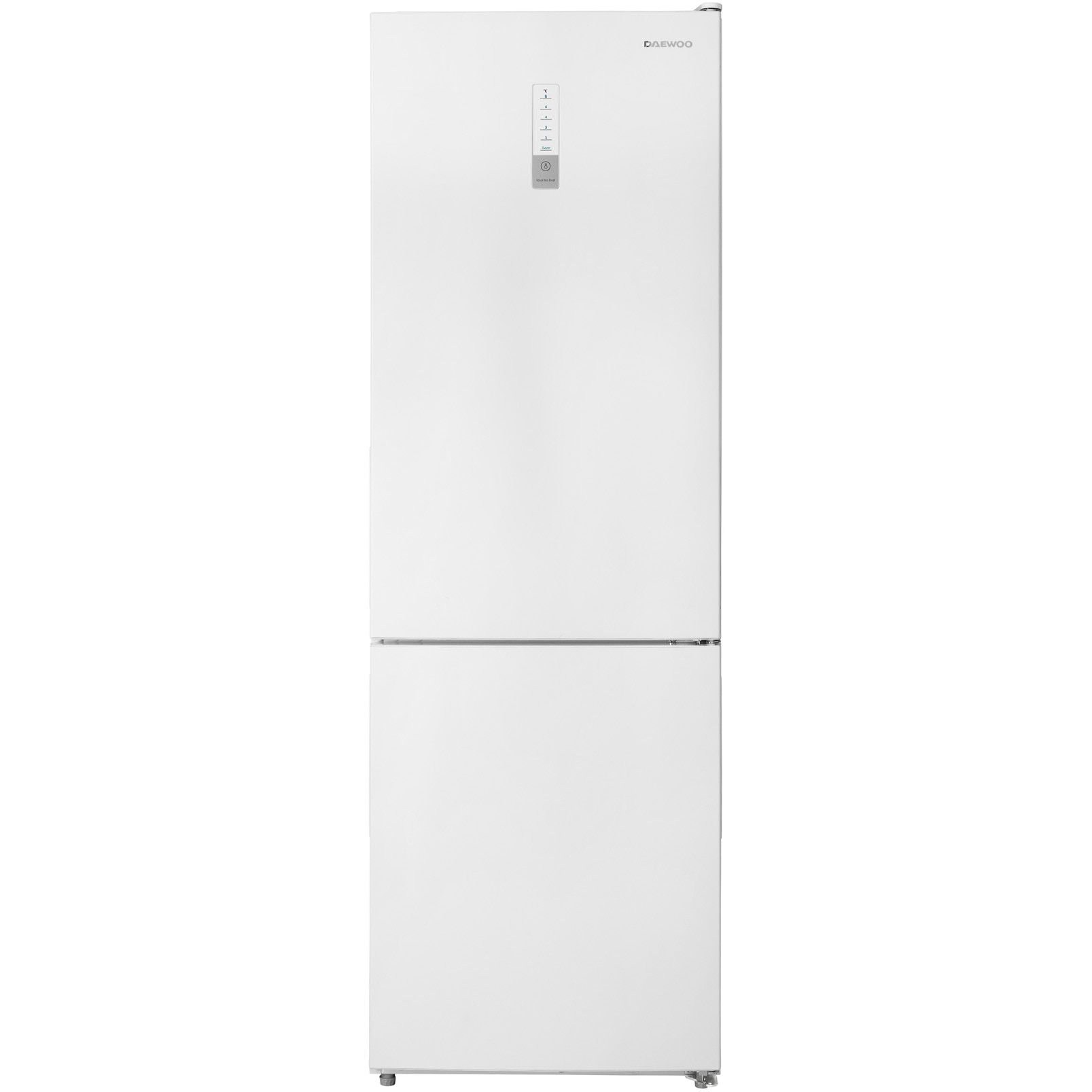 Combina frigorifica Daewoo DNF-310MEW-1, 310 l, Total No Frost, Control electronic, Iluminare LED, Clasa E, Alb