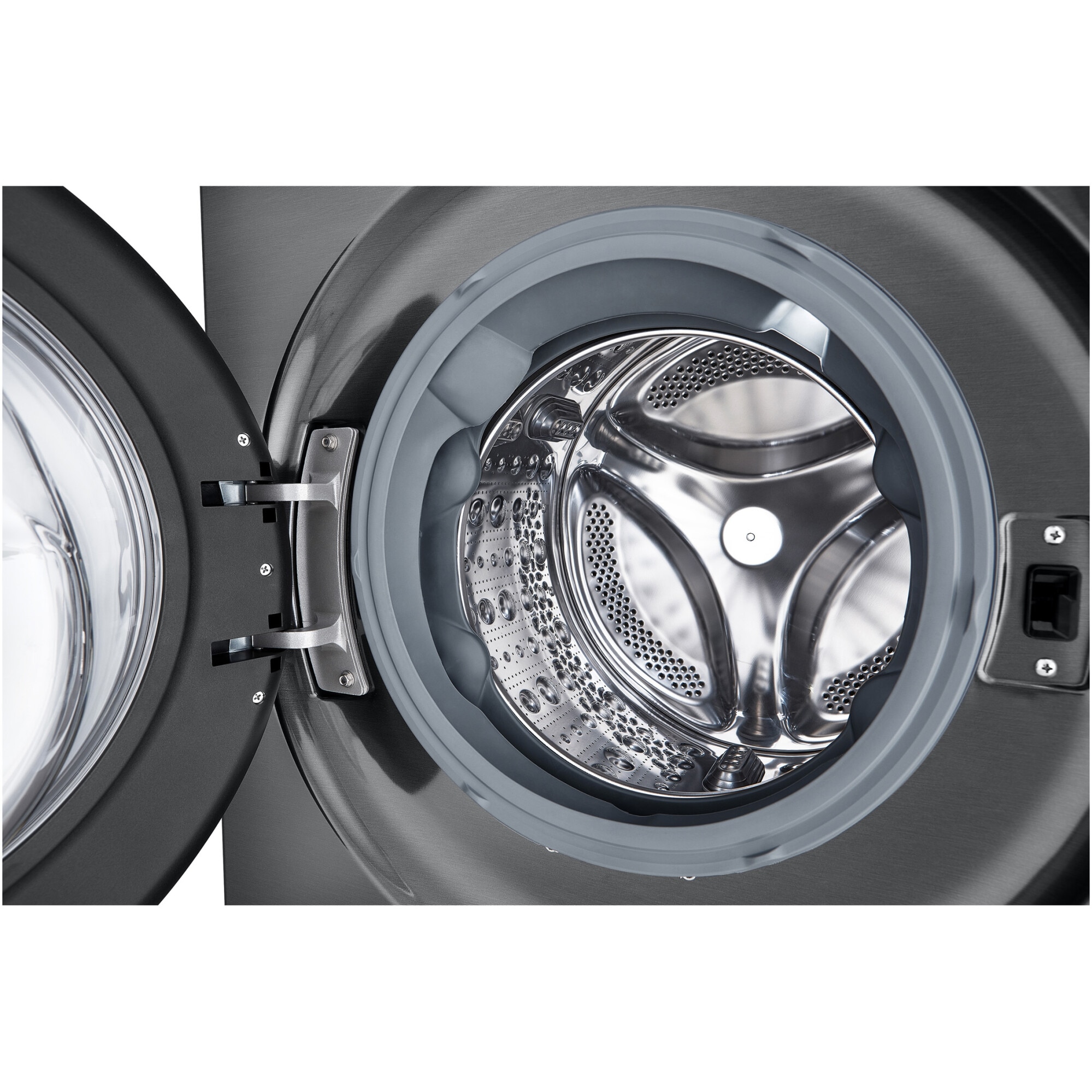 Masina de spalat rufe cu uscator LG WT1210BBF, Spalare 12 kg, Uscare 10 kg, 1400 RPM, Steam, TurboWash 360, Clasa A/C, Negru/Negru
