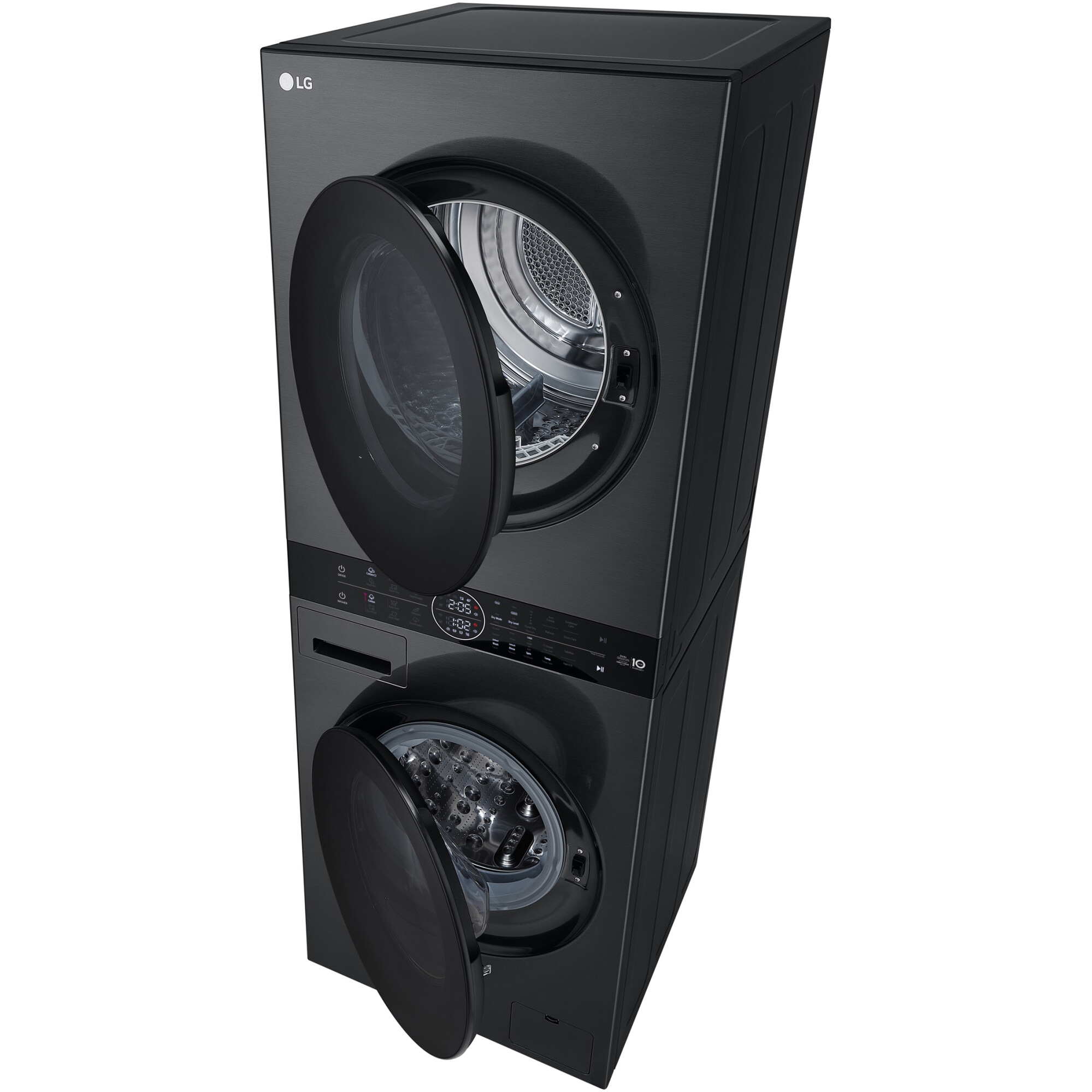 Masina de spalat rufe cu uscator LG WT1210BBF, Spalare 12 kg, Uscare 10 kg, 1400 RPM, Steam, TurboWash 360, Clasa A/C, Negru/Negru