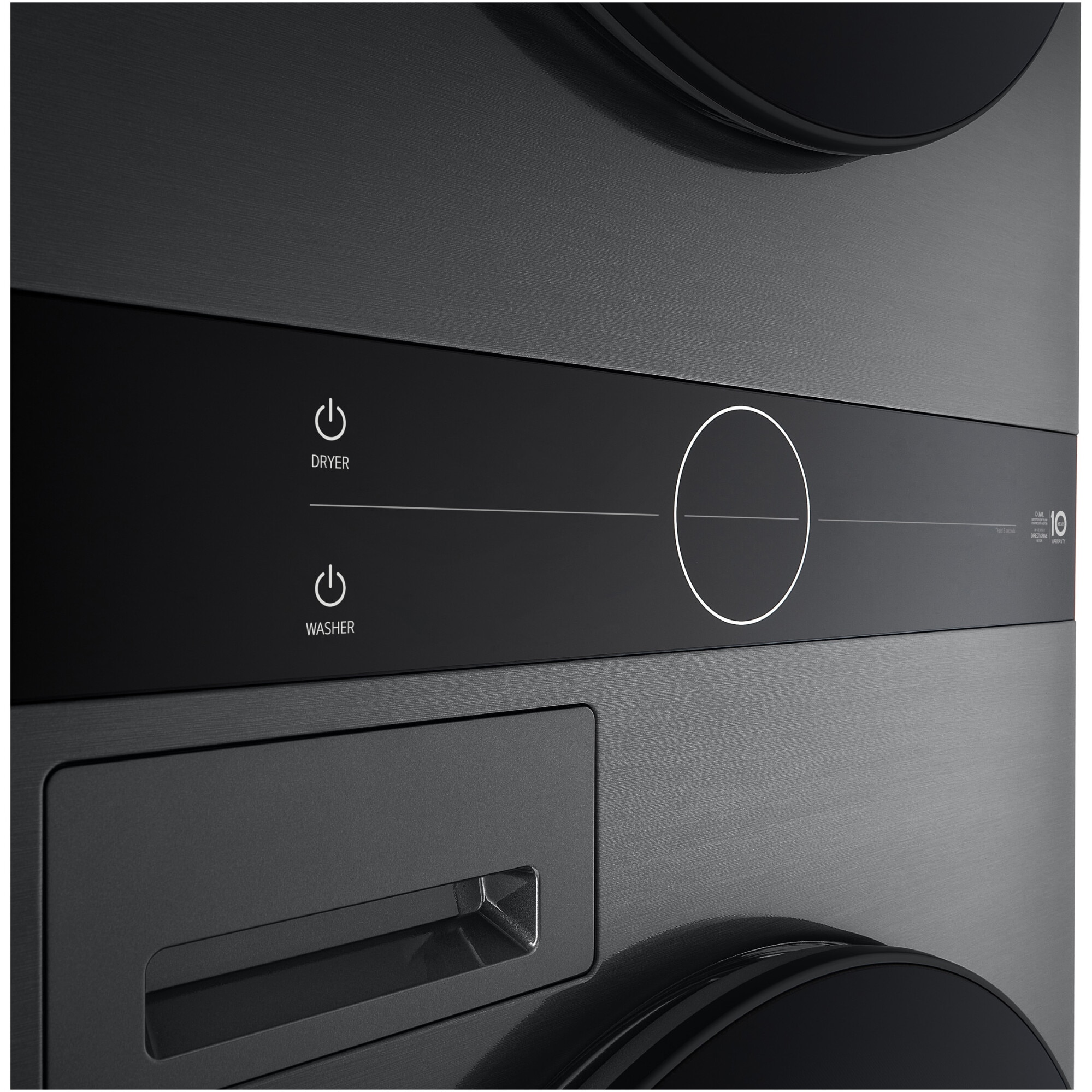 Masina de spalat rufe cu uscator LG WT1210BBF, Spalare 12 kg, Uscare 10 kg, 1400 RPM, Steam, TurboWash 360, Clasa A/C, Negru/Negru