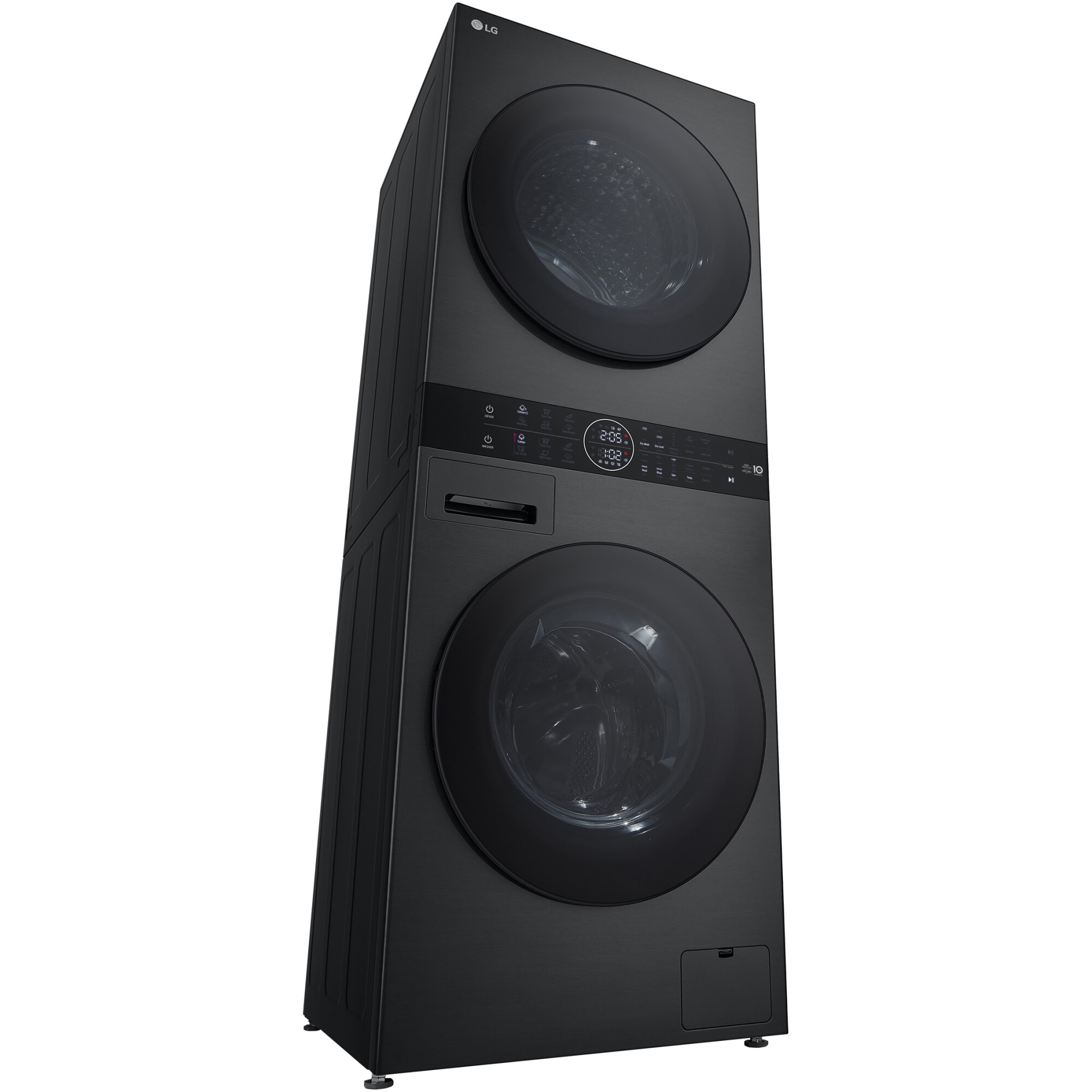 Masina de spalat rufe cu uscator LG WT1210BBF, Spalare 12 kg, Uscare 10 kg, 1400 RPM, Steam, TurboWash 360, Clasa A/C, Negru/Negru