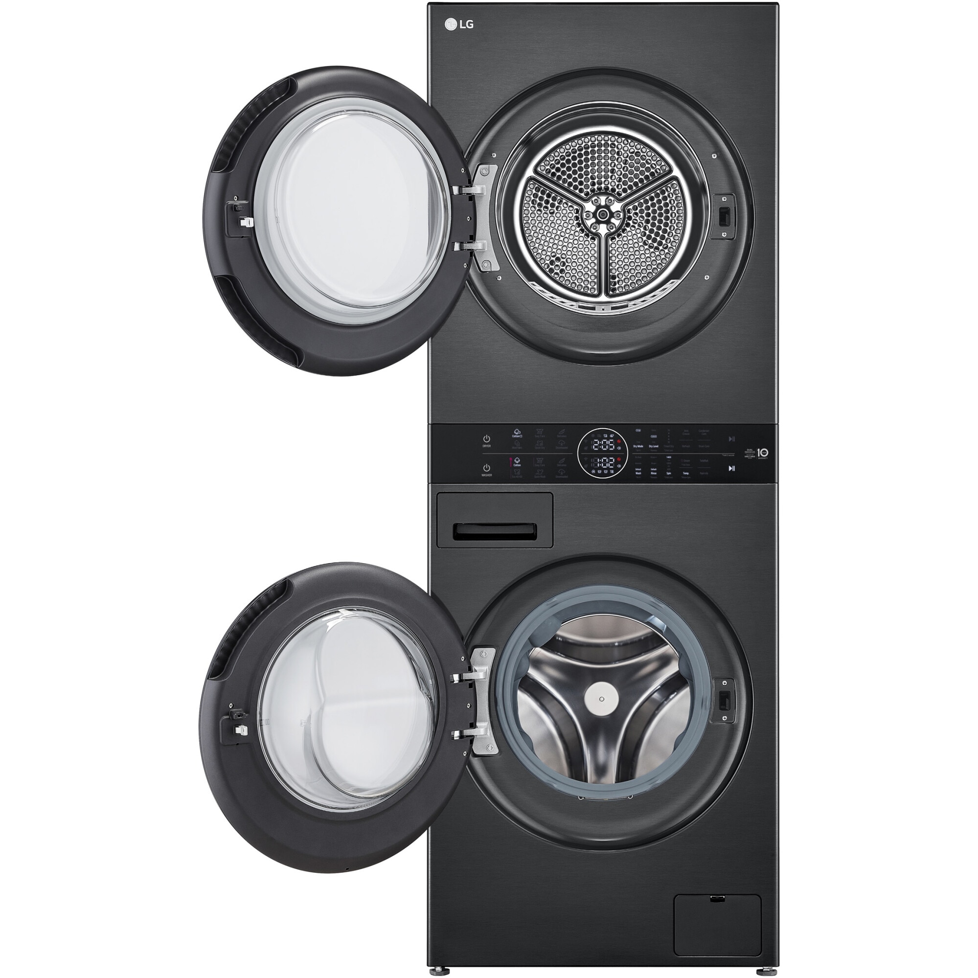 Masina de spalat rufe cu uscator LG WT1210BBF, Spalare 12 kg, Uscare 10 kg, 1400 RPM, Steam, TurboWash 360, Clasa A/C, Negru/Negru