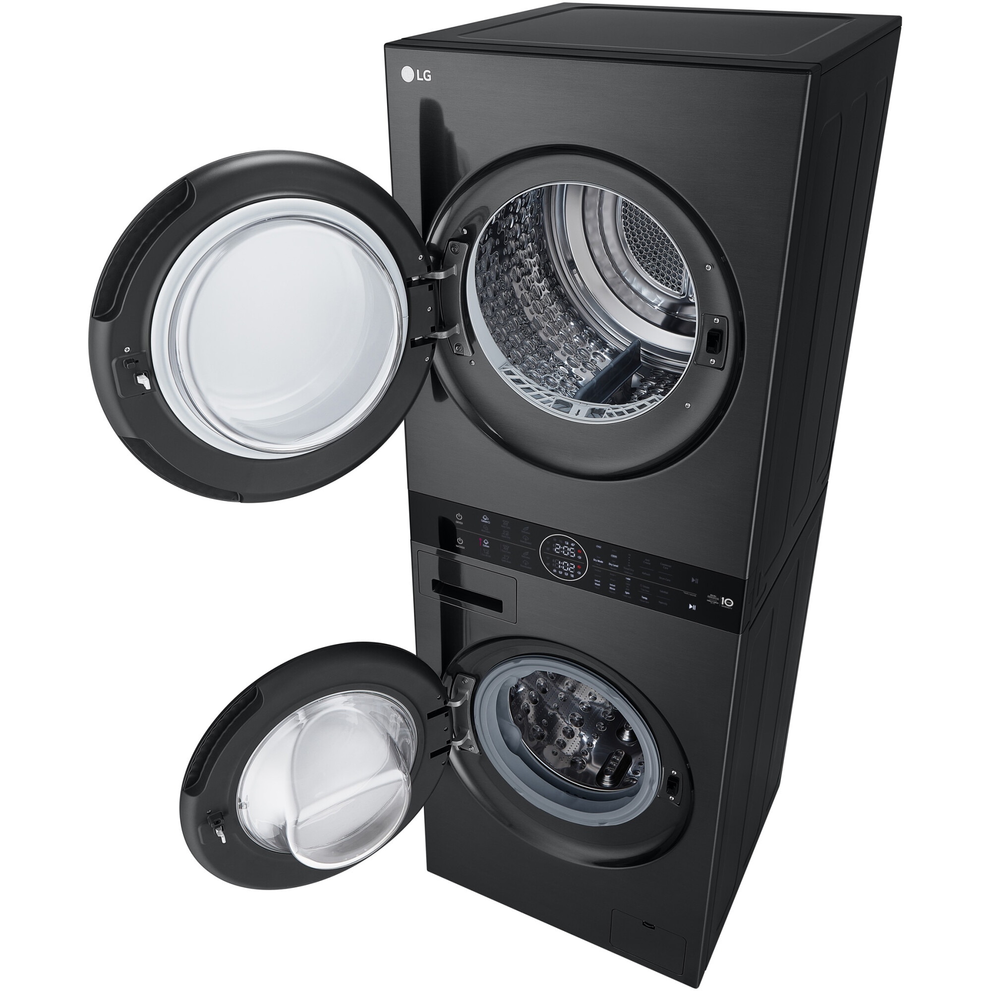 Masina de spalat rufe cu uscator LG WT1210BBF, Spalare 12 kg, Uscare 10 kg, 1400 RPM, Steam, TurboWash 360, Clasa A/C, Negru/Negru