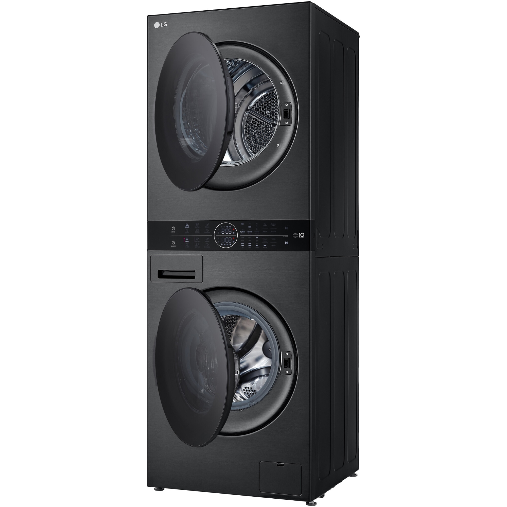 Masina de spalat rufe cu uscator LG WT1210BBF, Spalare 12 kg, Uscare 10 kg, 1400 RPM, Steam, TurboWash 360, Clasa A/C, Negru/Negru