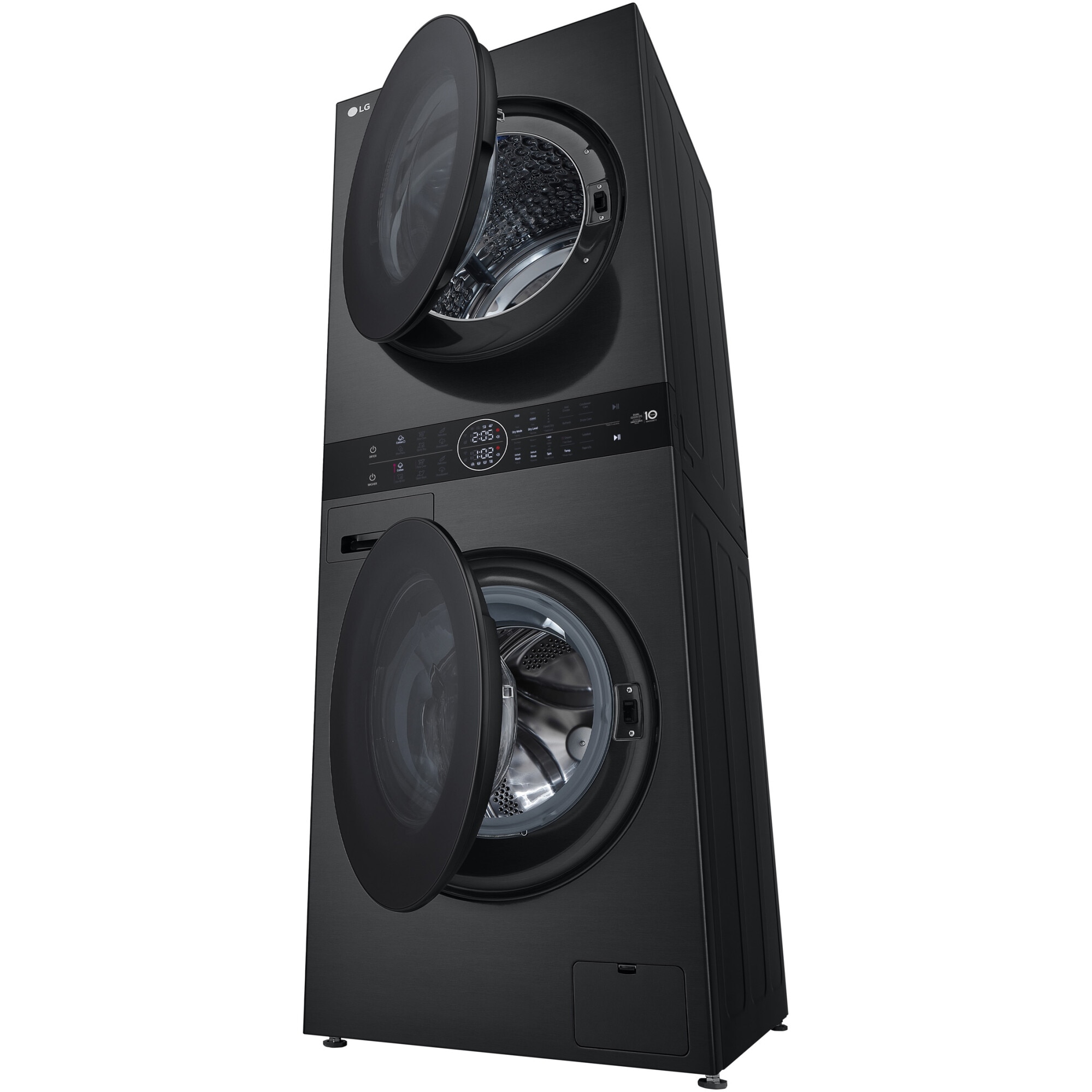 Masina de spalat rufe cu uscator LG WT1210BBF, Spalare 12 kg, Uscare 10 kg, 1400 RPM, Steam, TurboWash 360, Clasa A/C, Negru/Negru