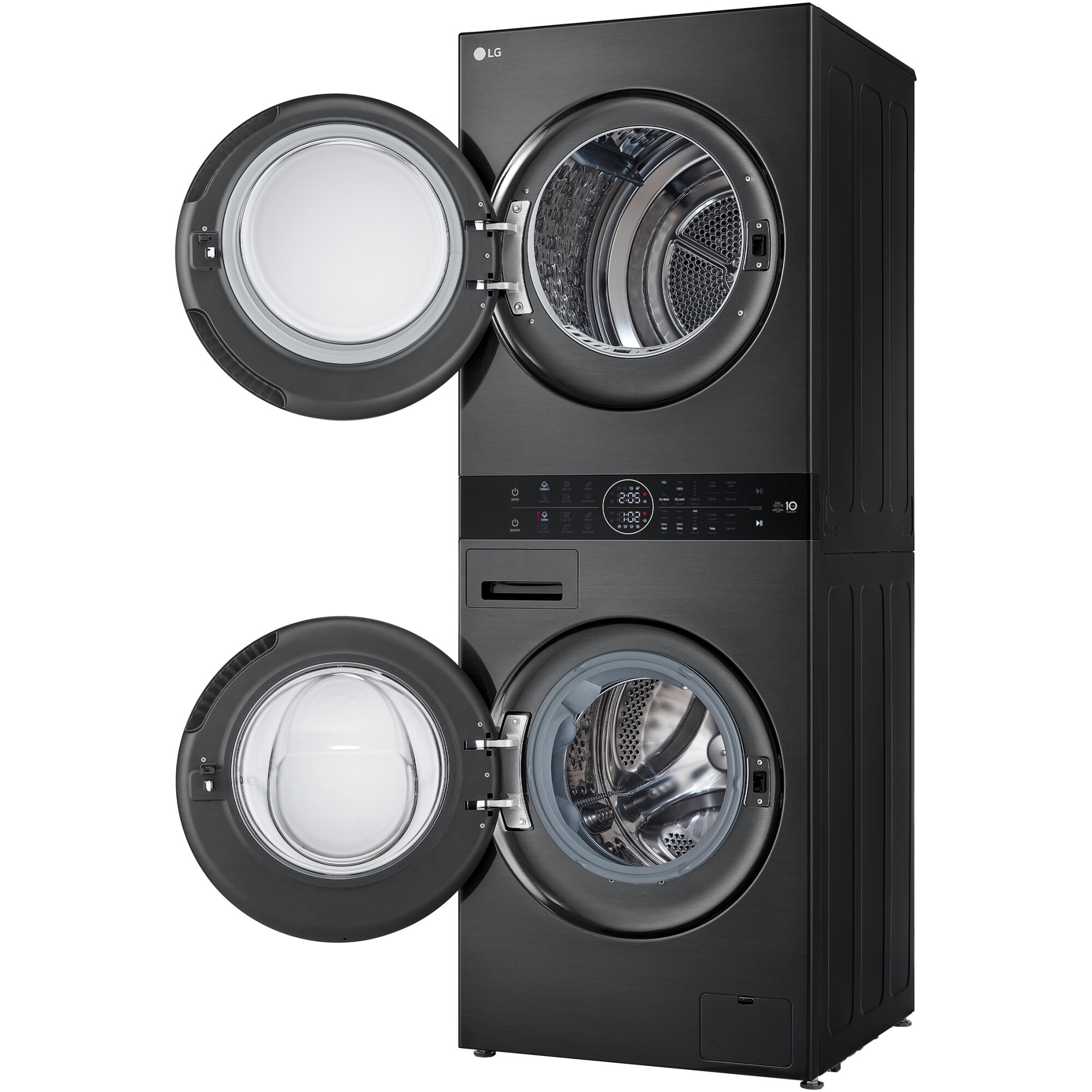 Masina de spalat rufe cu uscator LG WT1210BBF, Spalare 12 kg, Uscare 10 kg, 1400 RPM, Steam, TurboWash 360, Clasa A/C, Negru/Negru