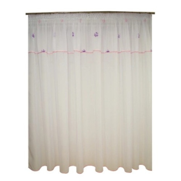 Perdea, Velaria, model cu flori, multicolor, 240x150cm