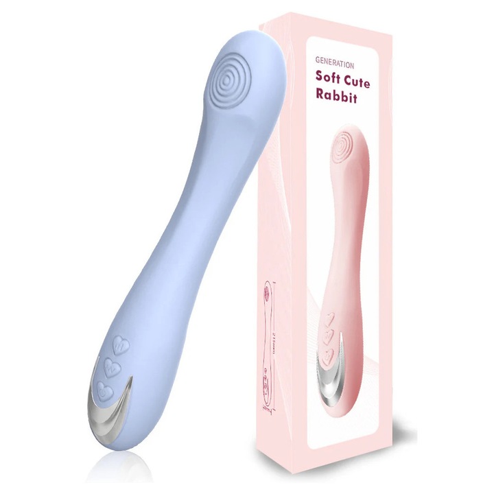 Гъвкав вибратор, SkyBlue, TOY330-48, За симулация на вагина или клитор