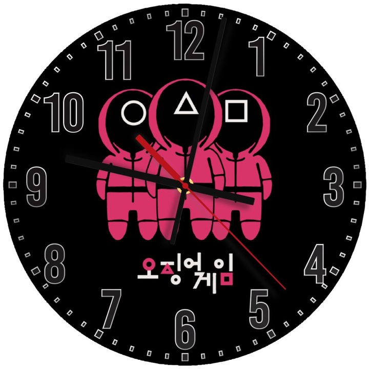 Ceas de perete din lemn 30cm, mecanism quartz, montare pe perete, culoare naturala