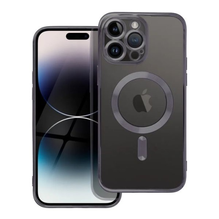 Husa pentru iPhone 16 Pro Max, TPU, Protectie si pentru Camera, MagSafe, Anti-Alunecare, Anti-Galbenire, Transparenta cu Margine Neagra