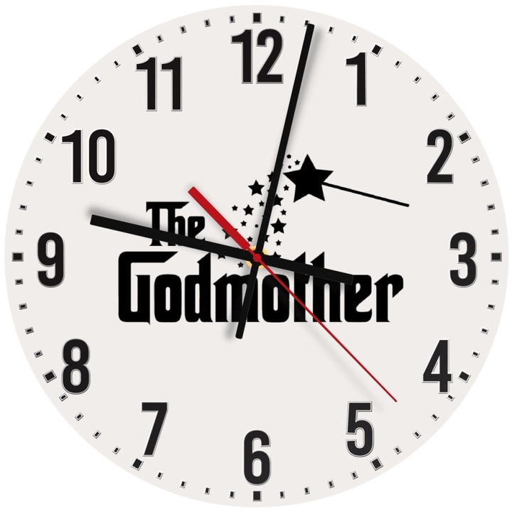 Ceas de perete din lemn 30cm, mecanism quartz, montare pe perete, culoare naturala