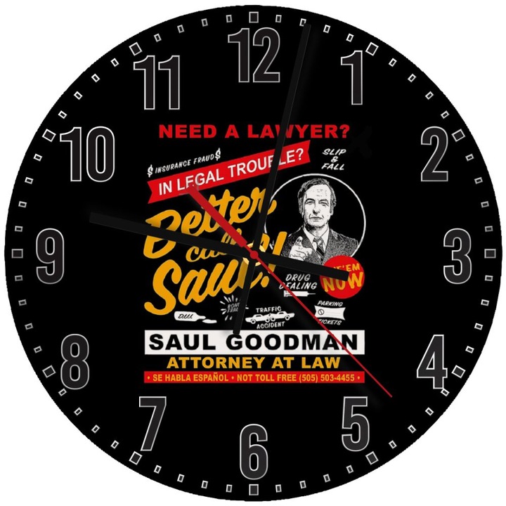 Ceas decorativ de perete din lemn 30cm, mecanism silentios, montare pe perete, multicolor