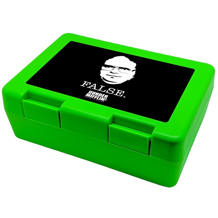 Container pentru gustari copii, verde, 185x128x65mm, plastic fara BPA