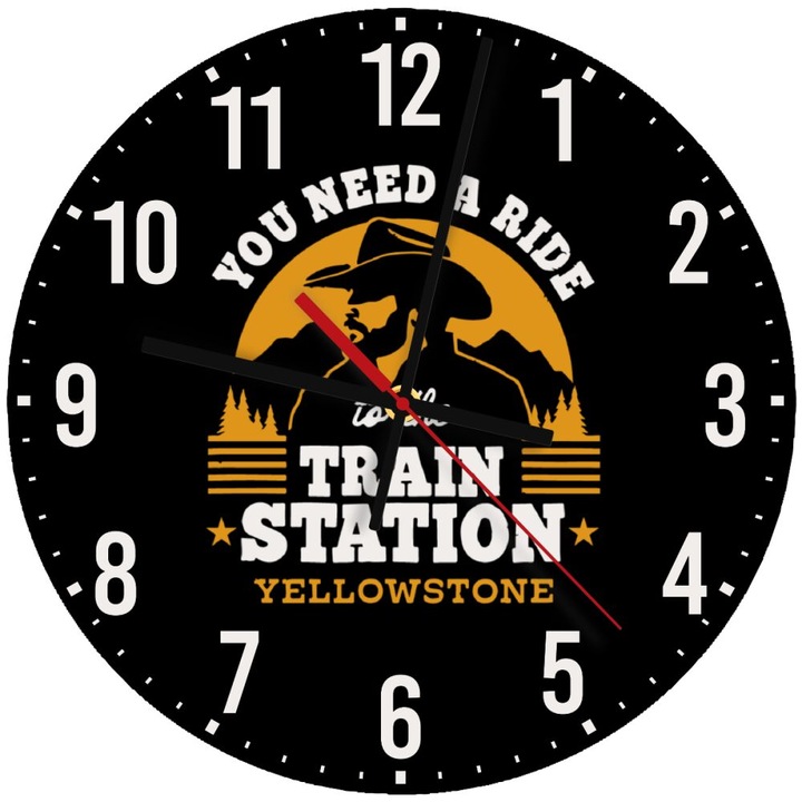 Ceas de perete din lemn 30cm, mecanism quartz, montare pe perete, culoare naturala