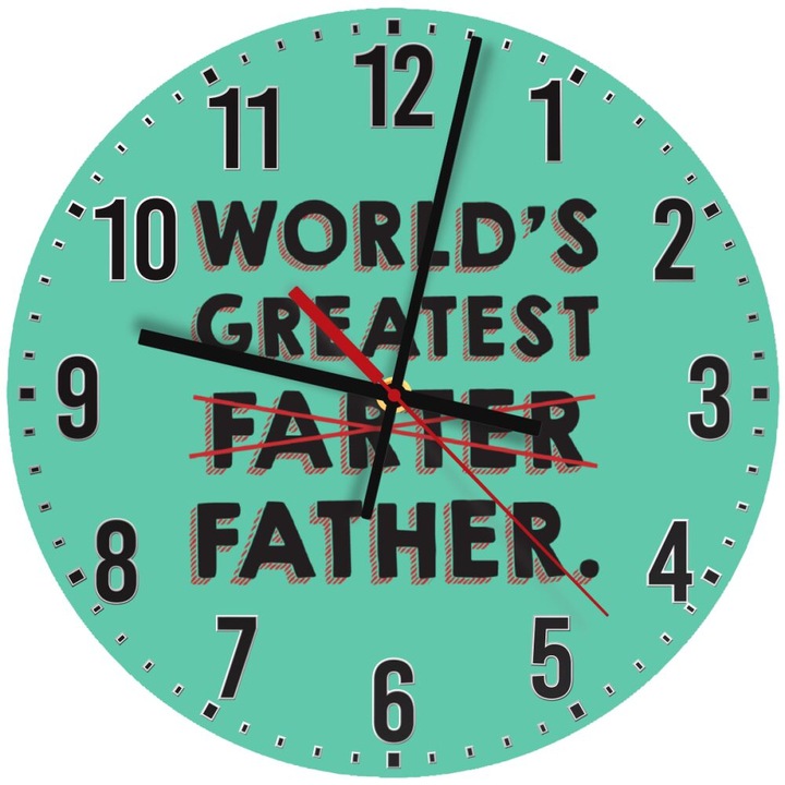 Ceas de perete din lemn 30cm, mecanism quartz, montare pe perete, culoare naturala