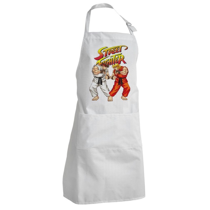 Sorturi bucatarie, sort de bucatar, alb, cu 2 buzunare, impermeabil, dimensiuni mari