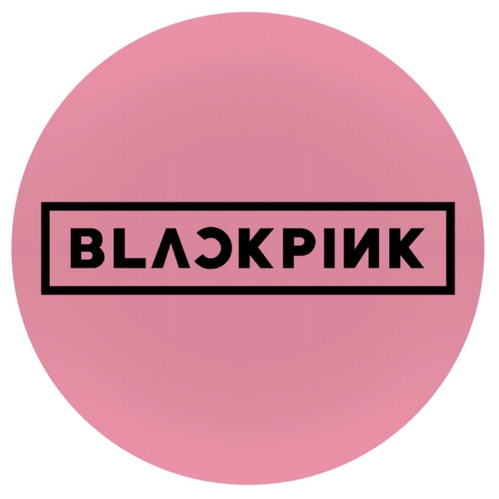 Mousepad rotund 20 cm, BLACKPINK, Silicon, 3 mm grosime