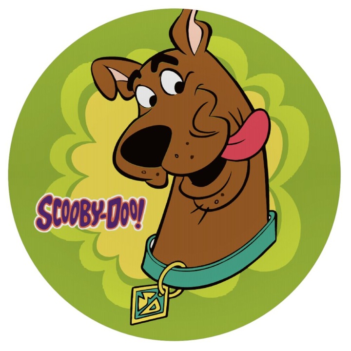 Mousepad, rotund, Scooby Doo, 20cm, 3mm grosime, silicon, Multicolor