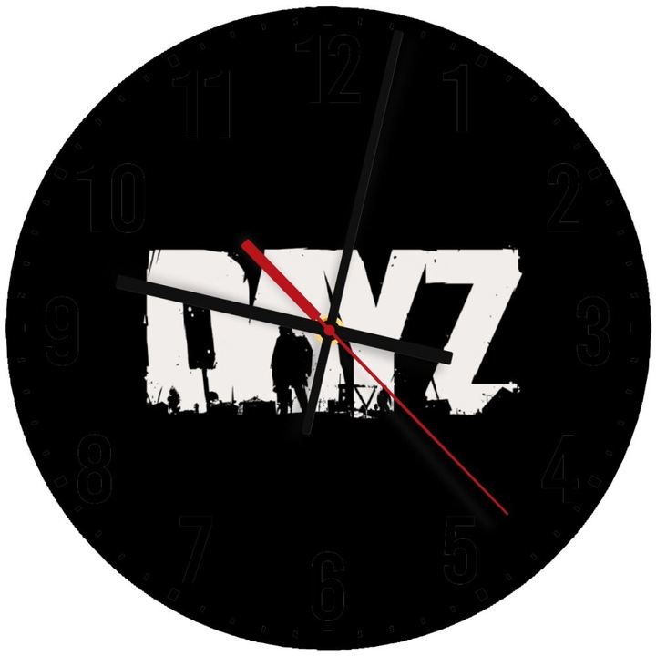 Ceas decorativ de perete din lemn 30cm, mecanism silentios, montare pe perete