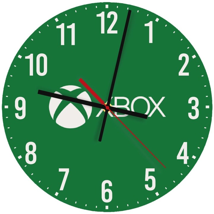 Ceas de perete din lemn 30cm, mecanism quartz, montare pe perete, culoare naturala