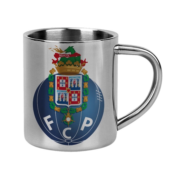 Cana din inox cu perete dublu, 300ml, pentru bauturi calde si reci