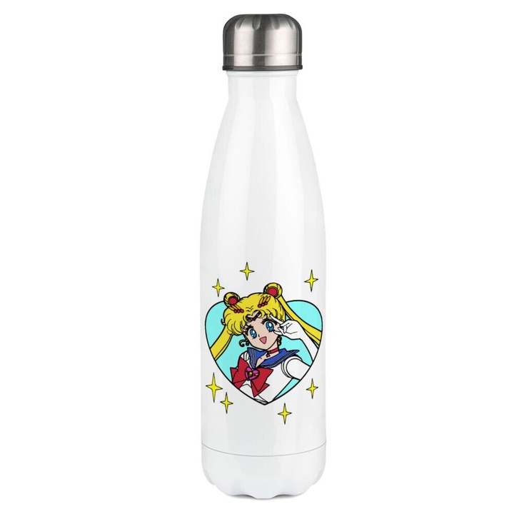 Termos din otel inoxidabil, Alb, 500 ml