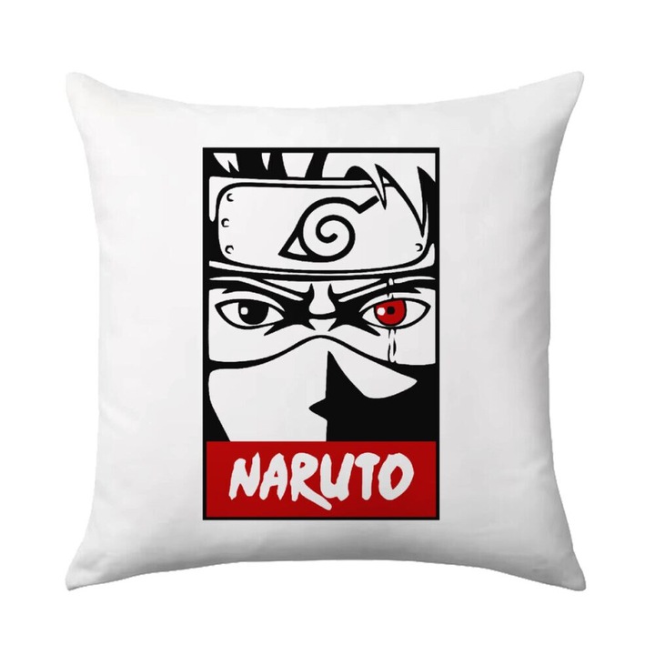 Perna decorativa Naruto, 40x40cm, design pe o parte, umplutura inclusa