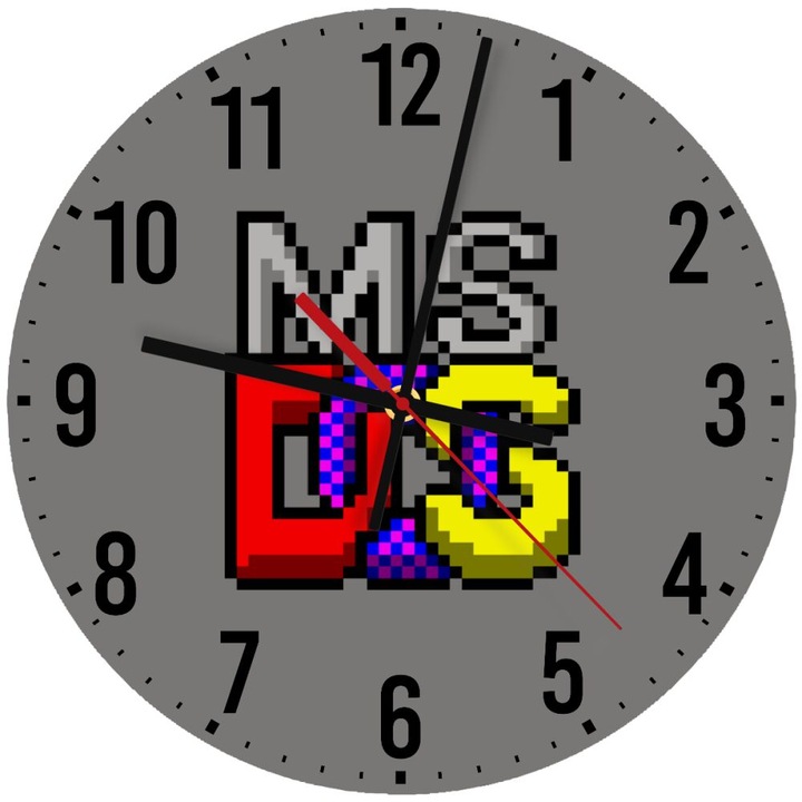 Ceas de perete din lemn 30cm, mecanism silentios, montare pe perete, multicolor