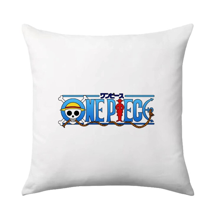 Perna decorativa, Onepiece, 40x40cm, design pe o parte, umplutura lavabila