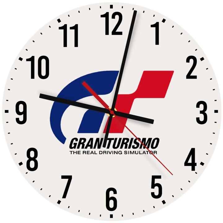 Ceas decorativ de perete din lemn 30cm, mecanism silentios, montare pe perete