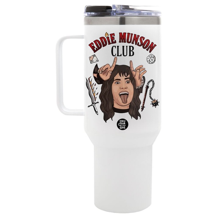 Cana termica 40oz, inox, capac rotativ, 1,2L