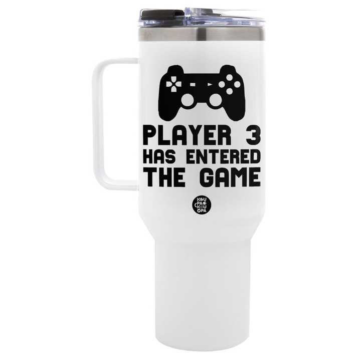 Cana termica din otel inoxidabil, 1,2L, capac rotativ, 40oz, multicolor