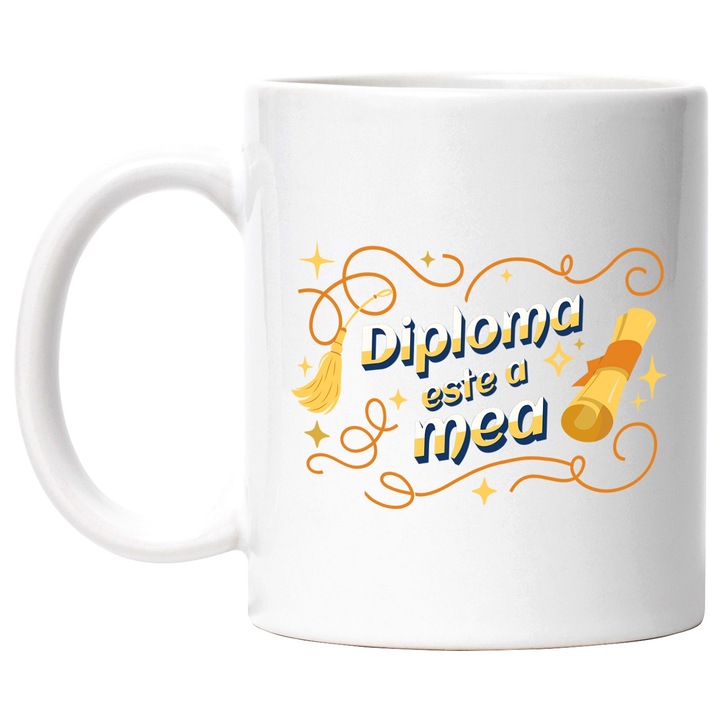 A Diploma bögre az enyém. Ballagás, Iskola, Freedom, 330ml, Kerámia fehér fogantyúval