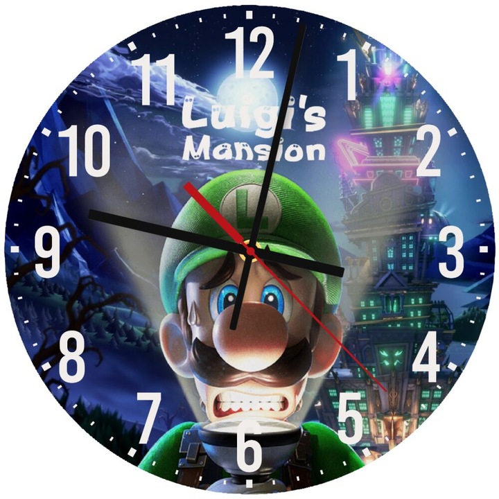 Ceas de perete din lemn 30cm, mecanism quartz, montare pe perete, culoare naturala