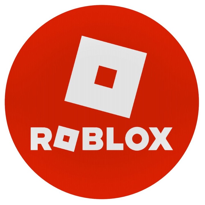 Mousepad Roblox, silicon, rotund, 20 cm, rosu/alb