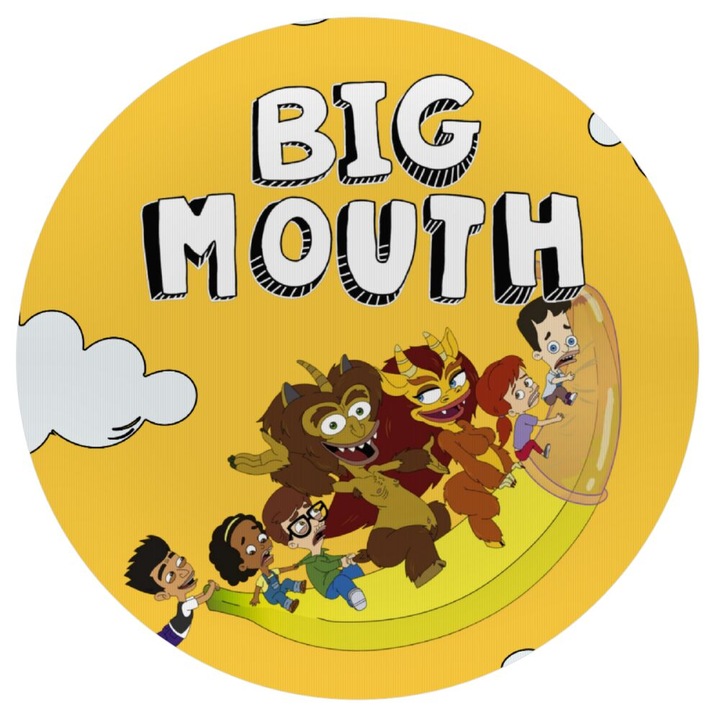 Mousepad rotund 20cm, Big mouth, silicon, 3mm grosime