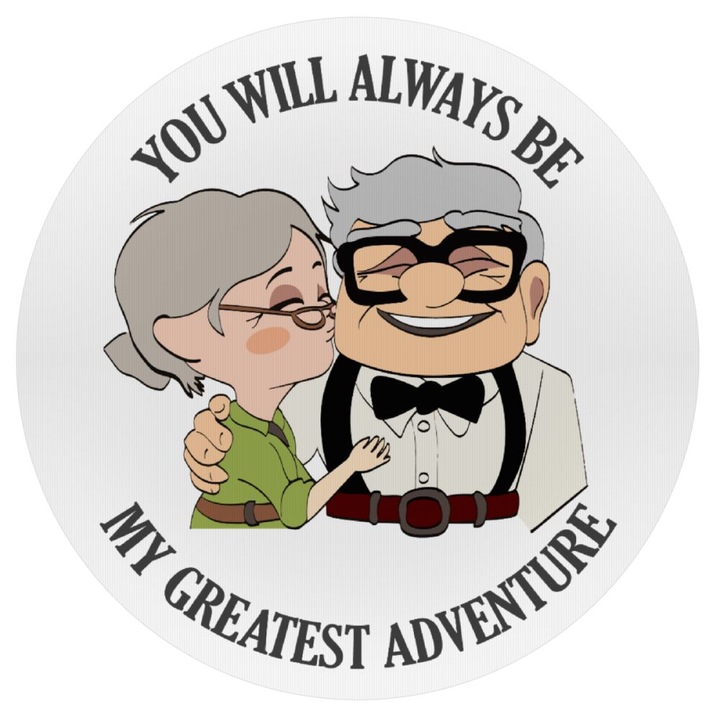 Mousepad rotund 20cm, textil moale, silicon, grosime 3mm