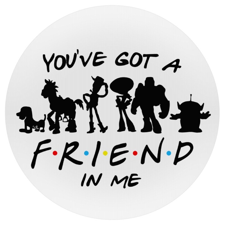 Mousepad rotund 20cm, textil moale, silicon, 3mm grosime