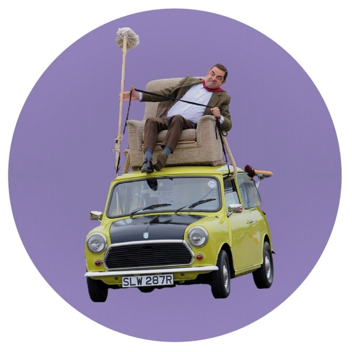 Mousepad rotund 20cm, Mr. Bean mini 1000, silicon, 3mm grosime